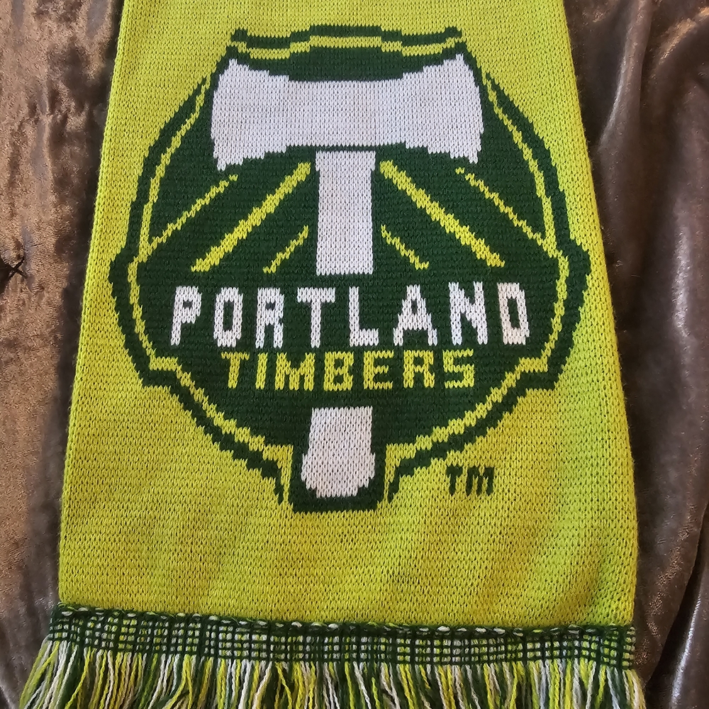 adidas Green and Yellow Portland Timbers Scarf